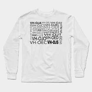 Qantas 747-400 Registrations Long Sleeve T-Shirt